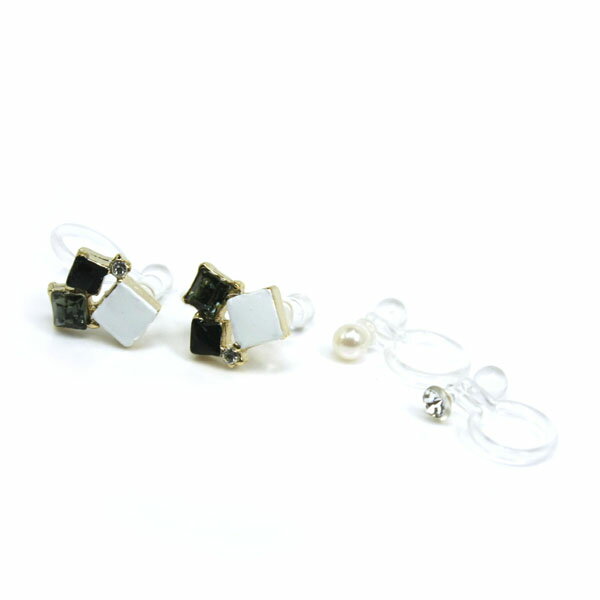 イヤリング ノンホール樹脂イヤリングなので痛くないセット【Y70-110】ペア(2個) [ジュエリー] ピアス..