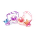 ヘアゴム キッズヘアゴム C25-103 スター ボール クリア ラメカラー 子供 ヘアアクセサリー キッズポニー