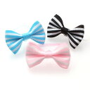 ヘアゴム キッズ リボン ポリウレタンゴム ストライプ グログラン 3色セット【C20-11】子ども ベビー 犬 ヘアアクセサリー ヘアーゴム 髪ゴム 0歳