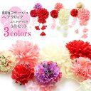七五三 髪飾り 赤 白 ピンク 成人式 髪飾り 花 3点セット 和柄 和装 ヘアクリップ【W12-】袴 髪飾り 卒業式 七歳 着物 浴衣 女の子 垂れ飾り 垂れ...