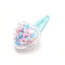 ヘアピン パッチンどめ カプセルハート ブルー 【C23-20】返品不可 子供 ヘアアクセサリー 1個