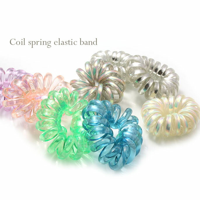 【10%off 周年記念Sale】セールスプリングヘアゴム 2個セット 福袋 HUKU-22 スパイラルリングヘアゴム コイルゴム 太