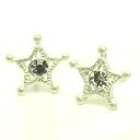 キャッチも可愛い!!マット スターピアス(シルバー)【PM426】▼2200円以上でネコポス送料無料▼