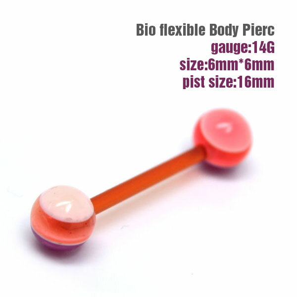 ボディピアス バーベル14G【Y67-89】（1個ペアではございません）