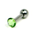 ボディピアス バーベル 16G ペリドット【Y67-13】(1個ペアではございません)▼2200円以上でネコポス送料無料▼