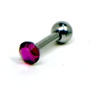 ボディピアス バーベル 16G フクシア【Y67-14】(1個ペアではございません)▼2200円以上でネコポス送料無料▼