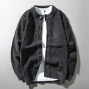 メンズ ウール混カーディガン 長袖 秋冬厚手柔らかいクラシック シンプル着心地最高おしゃれ アウター M-3XLhbq006