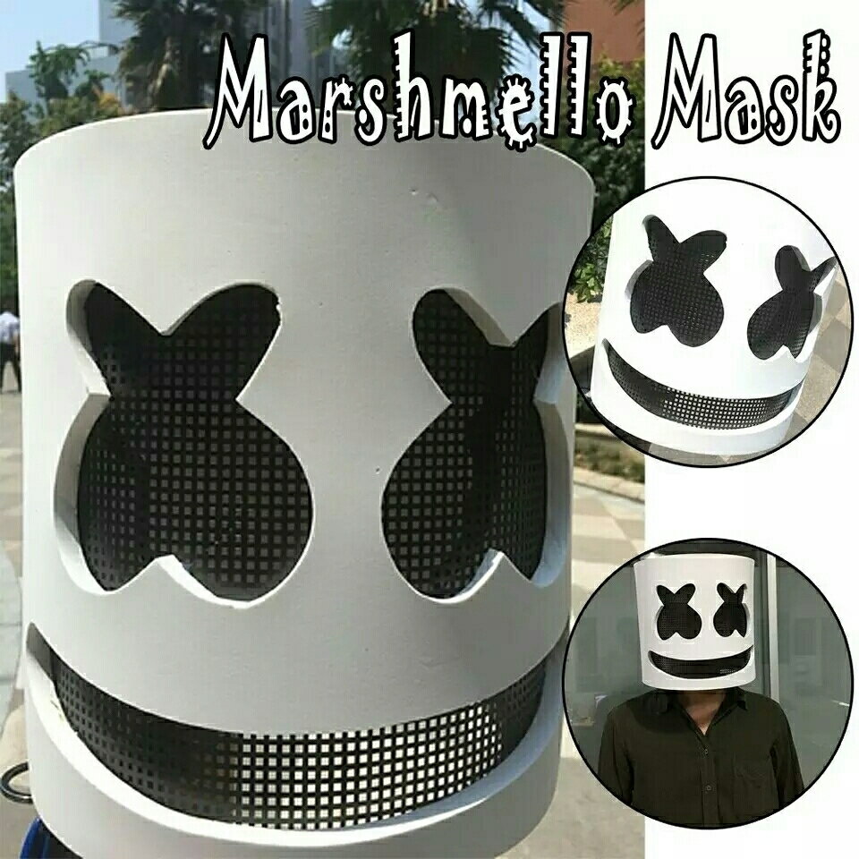 仮装 マスク マシュメロ マスク コスプレ おもしろ 衣装 衣装 小道具 映画 グッズ レプリカ DJ Marshmello chy788