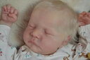 19インチの可愛い人形リボーンドール生まれたばかりの赤ちゃんリアルなかわいい人形人気の眠っているリーバイスブロンド高品質手作り人形