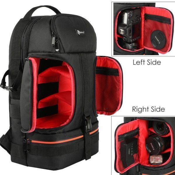 Rakuten - 新品 防水 耐衝撃肩 カメラバッグ カメラ三脚ケース リフレクターストライプフィット 15.6 ラップトップバッグ アウトドアlhb034