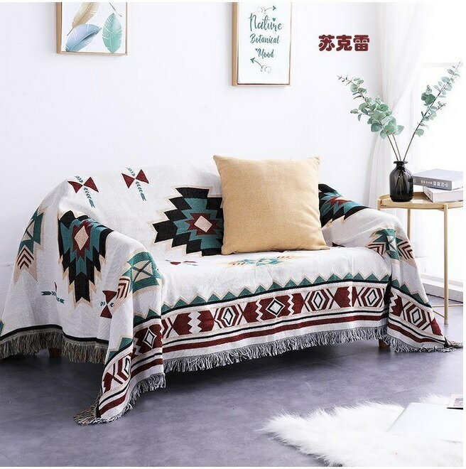 Rakuten - カーペット ソファーカバー 両面 90x210cm エスニック 手織り おしゃれ かわいい 毛布 ブランケット プレゼントlh063