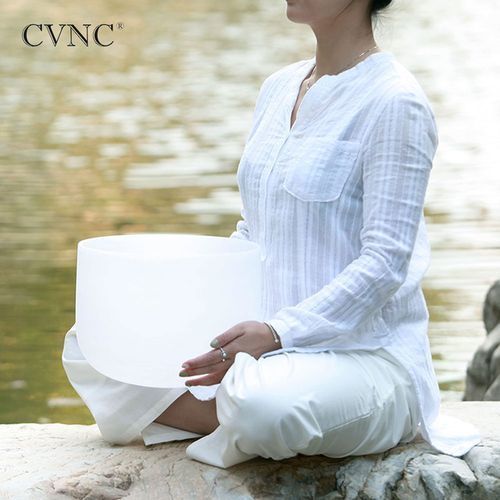 楽器用　クリスタルシンギングボウル 8インチ　C/D/E/F/G/A/B 本体 マレット　Oリング チャクラ 水晶 楽器 ヨガ 療法 chy1120