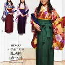 【セール限定価格】 ジュニア 女の子 着物 無地 袴 3点 セット 二尺袖 小振袖 中振袖 小学生 卒業式 袴セット はかま フルセット 半巾帯 付 販売 購入...