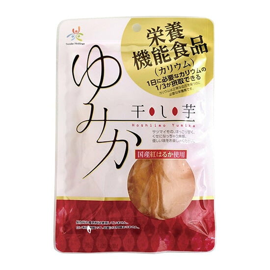 カリウムの栄養機能食品の干し芋です。一袋で1日に必要なカリウムの1/3を摂取することができます。減圧・低温状態で乾燥させることで、栄養素と色味を損なうこともなく、素材本来の美味しさが引き出されています 品種：紅はるか 栄養機能食品(カリウム) カリウムは「正常な血圧を保つのに必要な栄養素」です カリウム含有量：880mg/一袋(100g) 1日一袋を目安に 商品説明 原材料 さつまいも(国産) 賞味期限（製造日より）6ヶ月 内容量100g ブランド名オーサワジャパン