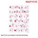 Maptote }bvg[g Alphabet Poster RED/PINK At@xbg|X^[