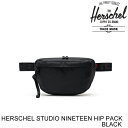 HERSCHEL n[VF STUDIO NINETEEN HIP PACK BLACK iCeB[qbvpbN EGXg|[` {㗝XKi