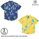 BRIXTON uNXg CHARTER PRINT S/S WOVEN 2F S-M Vc {㗝XKi 60