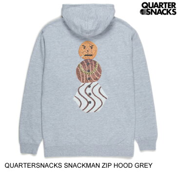 QUARTERSNACKS クウォータースナックス SNACKMAN ZIP HOOD GREY S ジップ　パーカー