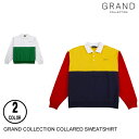 GRAND COLLECTION グランドコレクション COLLARED SWEATSHIRT 2色 M-L スウェット 60