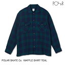 POLAR SKATE CO. ポーラー WAFFLE SHIRT TEAL M-L 長袖シャツ