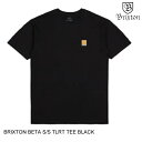 BRIXTON uNXg BETA S/S TLRT TEE BLACK M-XL TVc {㗝XKi Z