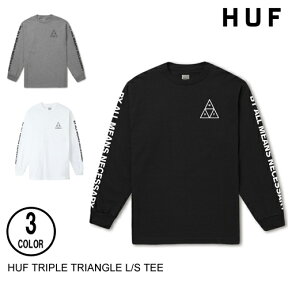 HUF ハフ TRIPLE TRIANGLE L/S TEE 2色 S-XXL ロンティー 日本代理店正規品 長袖Tシャツ セ