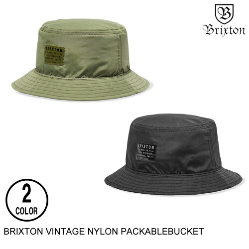 BRIXTON ブリクストン VINTAGE NYLON PACKABLEBUCKET 2色 L/XL バケットハット 日本代理店正規品