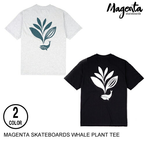 MAGENTA SKATEBOARDS マジェンタ WHALE PLANT TEE  M-L 半袖Tシャツ 
