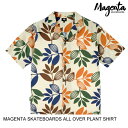 MAGENTA SKATEBOARDS }WF^ ALL OVER PLANT SHIRT NATURAL M Vc [Z]