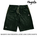 MAGENTA SKATEBOARDS }WF^ LOOSE LONG CORD SHORTS PETROL BLUE M n[tpc [Z]