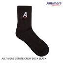 ALLTIMERS I[^C}[Y ESTATE CREW SOCK BLACK C Z