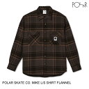 POLAR SKATE CO. |[[ FLANNEL MIKE L/S SHIRT BROWN/MAUVE M Vc [Z]