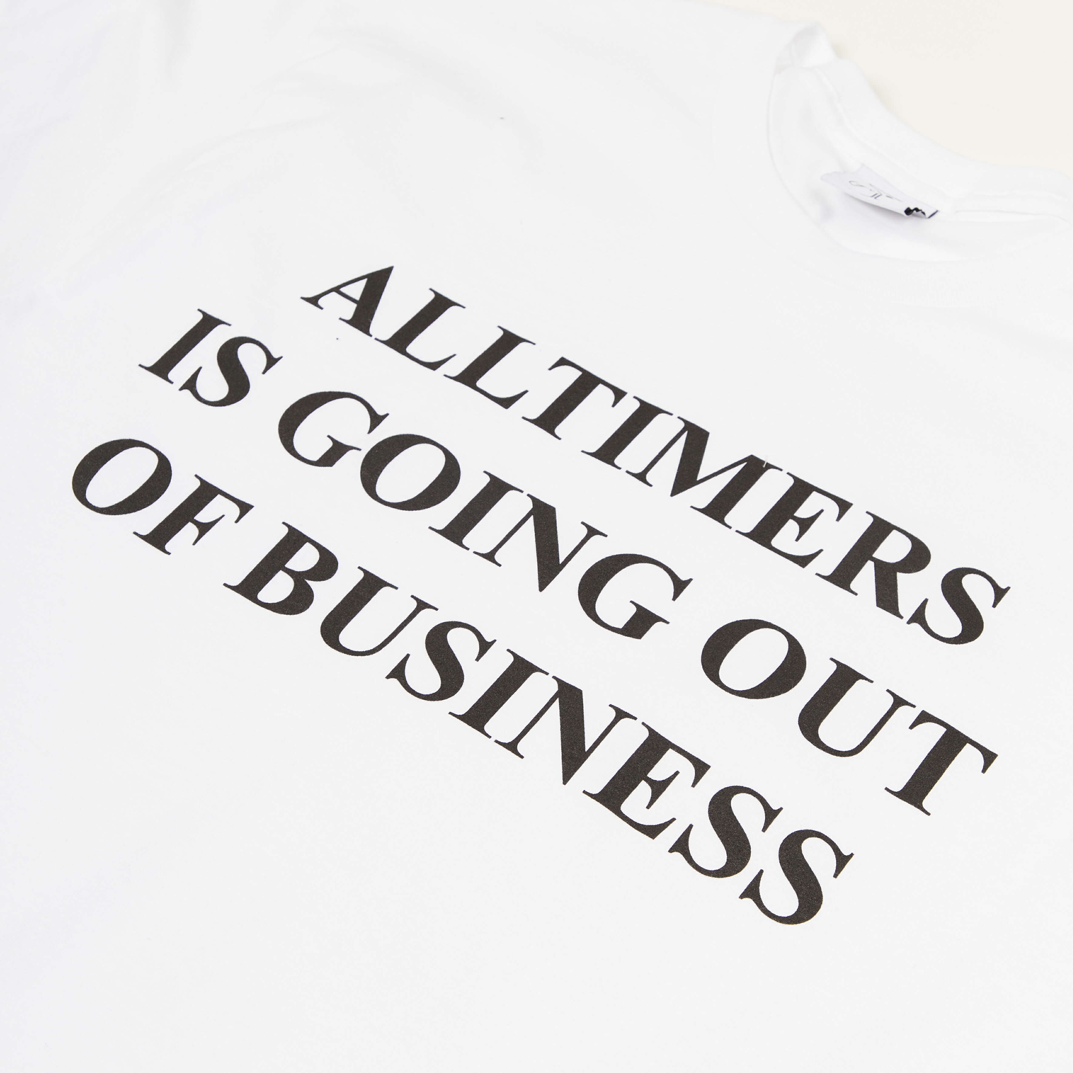 ALLTIMERS オールタイマーズ FAKE NEWS TEE WHITE M-L 半袖Tシャツ 2