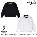 MAGENTASKATEBOARDSޥSCRIPTCOLLARCREWNECK2S-Lȥ졼ʥ