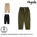 MAGENTA SKATEBOARDS }WF^ LOOSE PANTS STITCH 3F S-XL pc Z