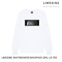 LIMOSINE SKATEBOARDS W BACKPACK GIRL L/S TEE WHITE M TVc T Z