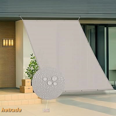 撥水シェード 0.9x1.8m カーキ 雨よけ 防水 日よけ シェード サンシェード日よけ ...