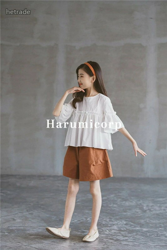 子供服 女の子 夏服 ハーフパンツ キッズ 韓国子供服 ガウチョパンツ 半ズボン ボトムス ストレッチパンツ ジャージパンツ ウェストゴム ベビー服 ジュニア カジュアルパンツ 伸びる — vista 2