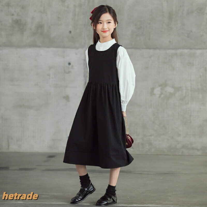 フォーマル ワンピース 女の子 子供制服 ジャンパースカート 長袖シャツ キッズ ジ...