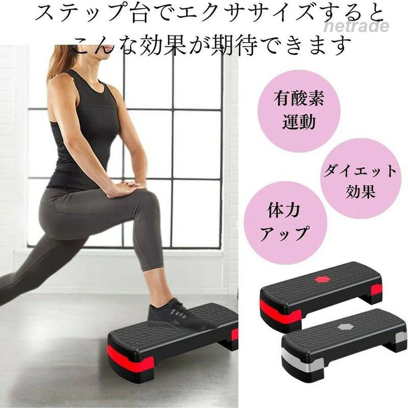 踏み台昇降 ステップ台 トレーニング 有酸素運動 室内 エクササイズ 高さ調整 ステッパー スローステップ エアロビクスステップ