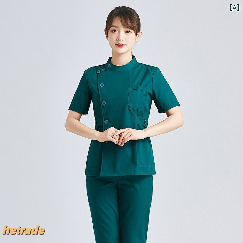 ナース服 大きいサイズ レディース メンズ トップス パンツ セット 春夏 長袖 半袖...