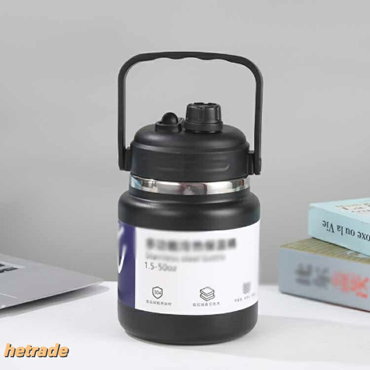 HEトレードの2.5リットル ステンレス 1.5L 大人 真空断熱 保冷 2リット 2L 2.5L 水筒 子供 大容量 スポーツジャグ ハンドル付き 直飲み｜アングル3