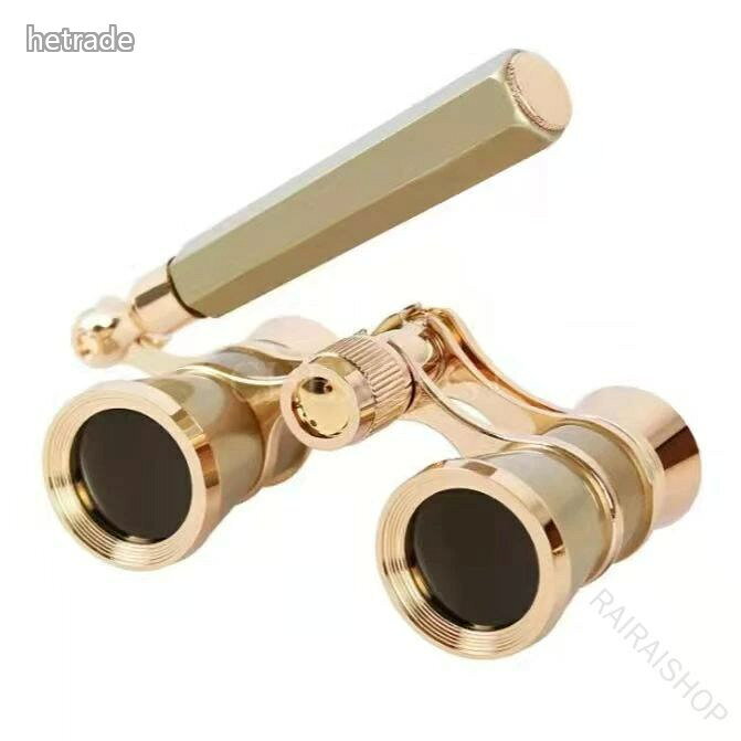 コンサート用 双眼鏡 3倍 25mm 口径 オペラグラス ハンドル付き 軽量コンパクト 3x...