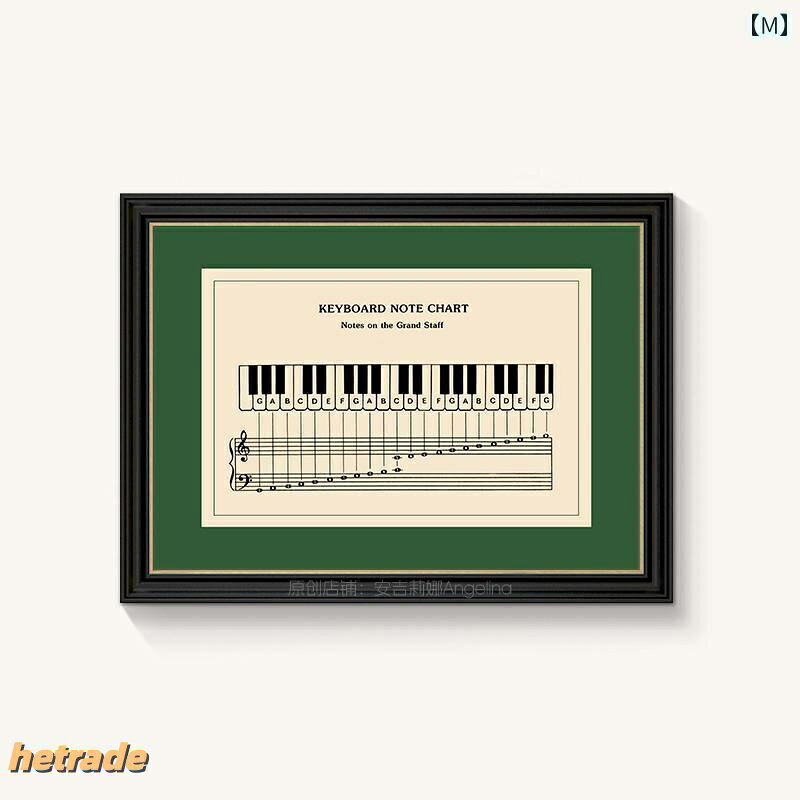 インテリア おしゃれ アメリカ レトロ 音楽の 装飾 画 フランスの 楽譜 ポーチに 掛ける 絵画 リビング ルームの ピアノ 壁画 室の 教室の [3]