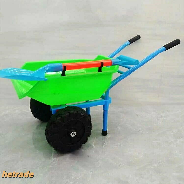 砂遊びおもちゃ 一輪車 子供向け キャリー 手押し車 2シャベル付き おままごと 夏...