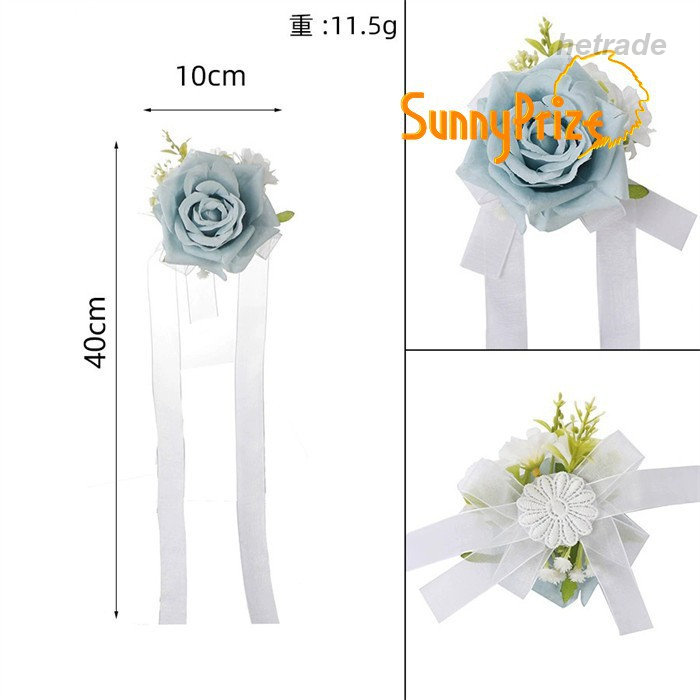 ブーケ ブートニア 3点セット アーティフィシャルフラワー 造花 ウエディング 花嫁...