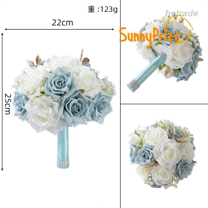 ブーケ ブートニア 3点セット アーティフィシャルフラワー 造花 ウエディング 花嫁...