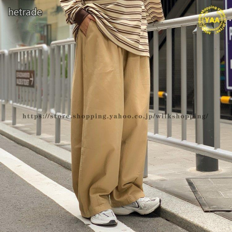 HEトレードのルーズパンツ メンズ レディース ワイドパンツ バギーパンツ ボトムス ウェストゴム 男女兼用 春夏 30代 20代 10代｜アングル3
