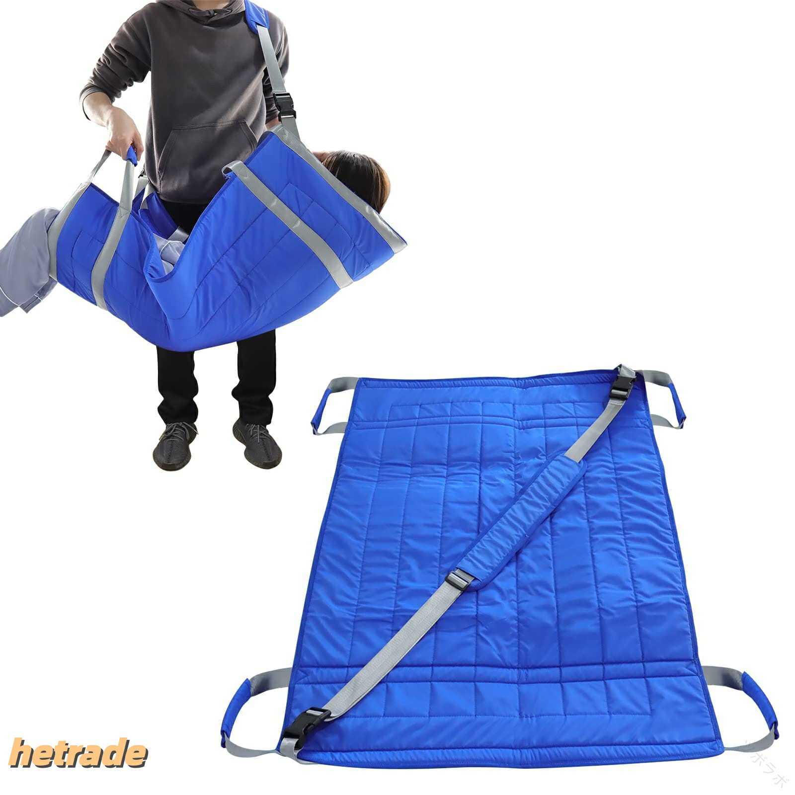 移乗 シート 患者 高齢者 移動 サポート 4 ハンドル 付き 担架 105 72 cm 一人用 二人用 介護 リフト 負担 可能 持ち運び 減る