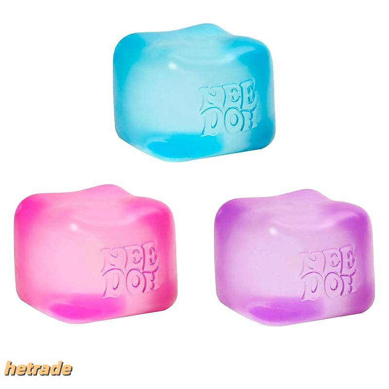 おもちゃ キューブ型 スクイーズ玩具 おもちゃ ゲーム 新登場! A:水色 B:ピンク C:紫